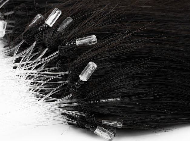 SAHAIR Slavic XO Nano extensions 20”- #1B Natural Black- 100g