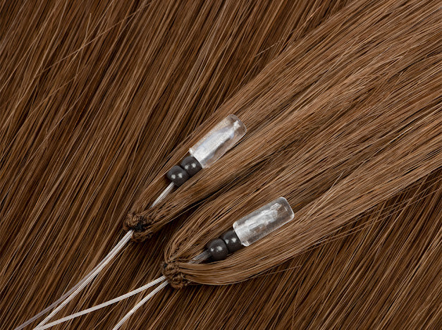 SAHAIR Slavic XO Nano extensions 20”- #4 Classic Chestnut Brown- 100g